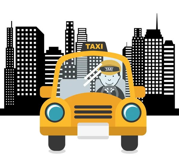 Diseño del servicio de taxi — Vector de stock