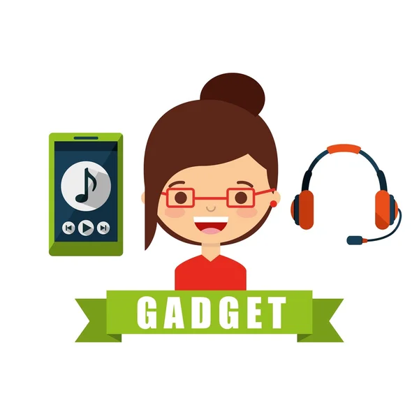 Gadgets tecnología diseño — Vector de stock