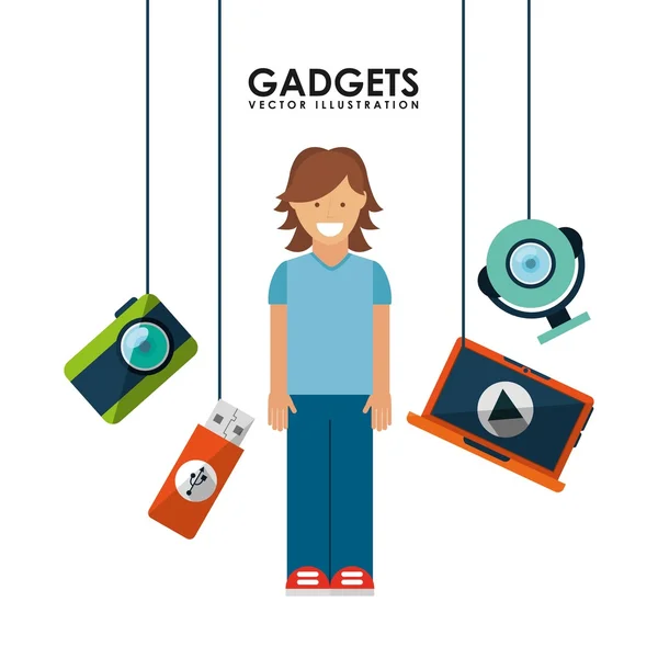 Gadgets technology design — Stock Vector