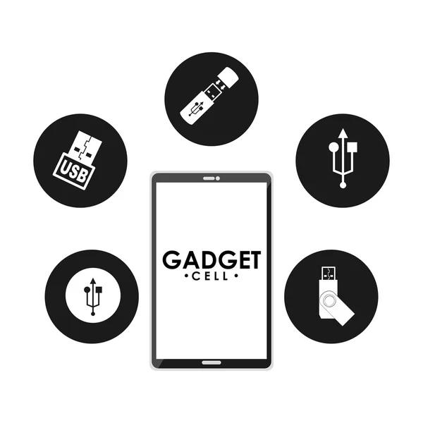 Design de tecnologia gadgets —  Vetores de Stock