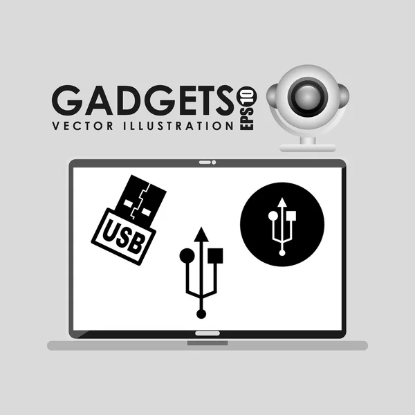 Design der Gadget-Technologie — Stockvektor