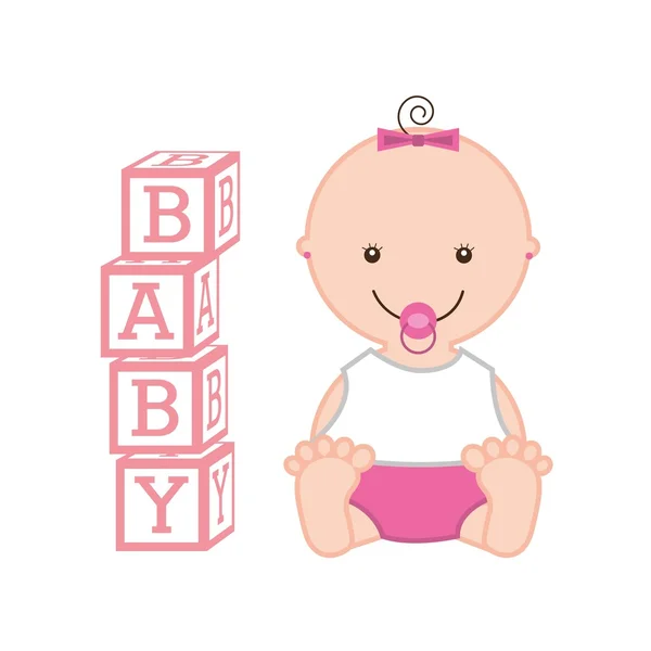 Baby douche ontwerp — Stockvector