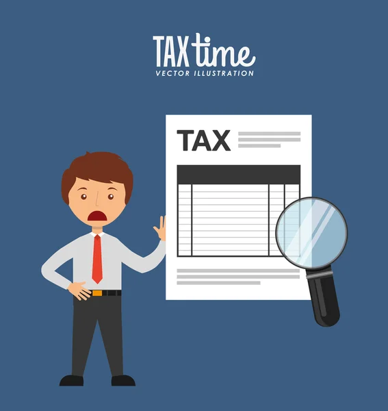 Планирование налогового времени — стоковый вектор
