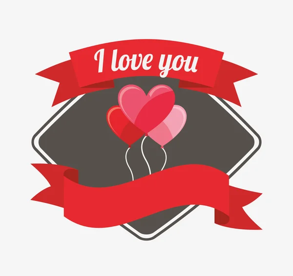 Diseño de tarjeta de amor — Vector de stock