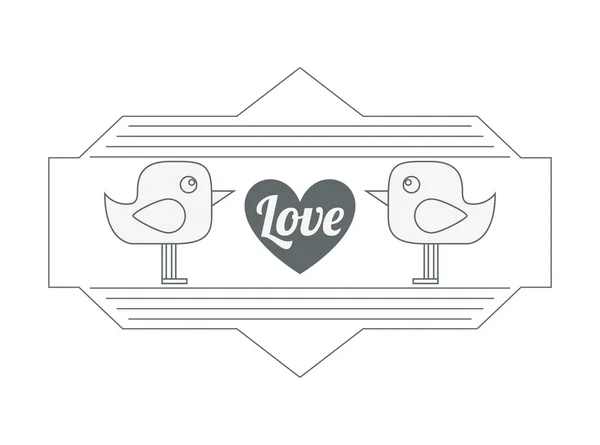 Design karet lásky — Stockový vektor