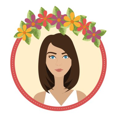 Çiçeklerin suratla kadın