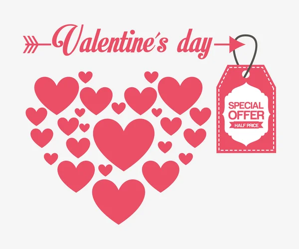 Valentines verkoop ontwerp — Stockvector