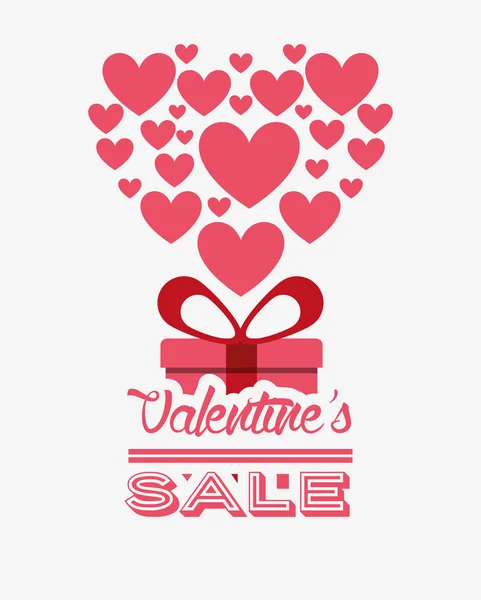 Valentines venta diseño — Vector de stock