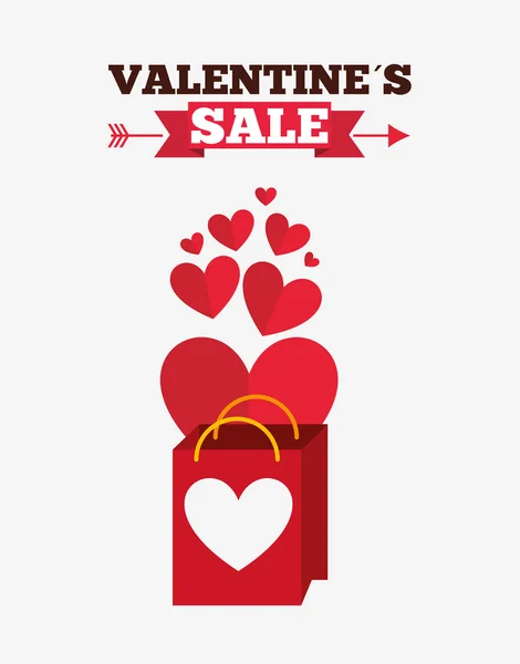 Valentines sale design — Stock Vector