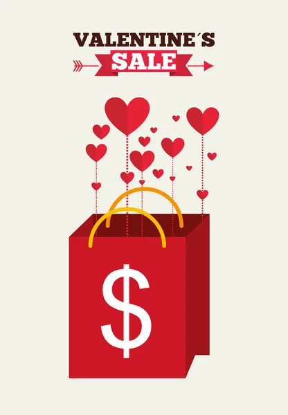 Conception de vente de valentines — Image vectorielle