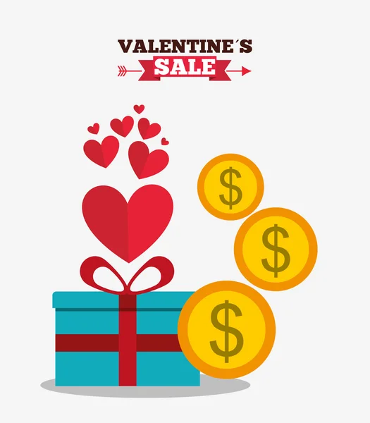 Valentines venta diseño — Vector de stock