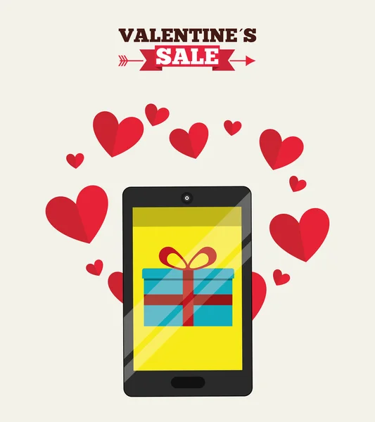 Valentines verkoop ontwerp — Stockvector