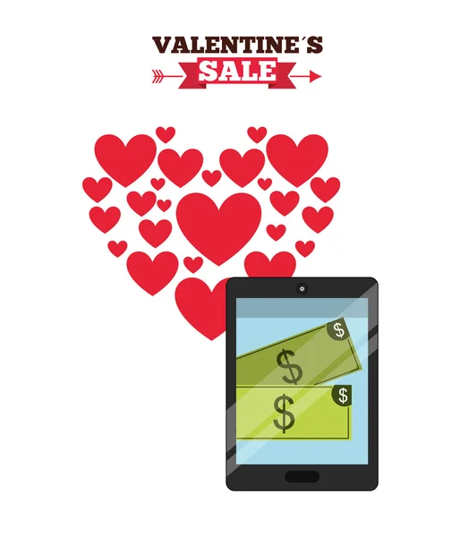 Valentines verkoop ontwerp — Stockvector