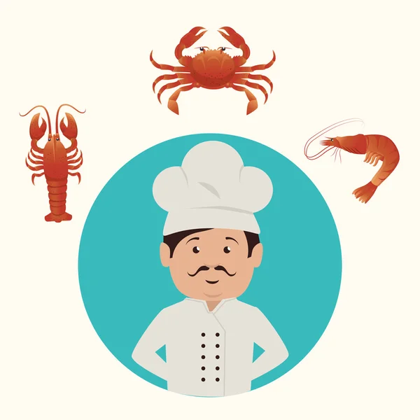 Gastronomia del mare — Vettoriale Stock
