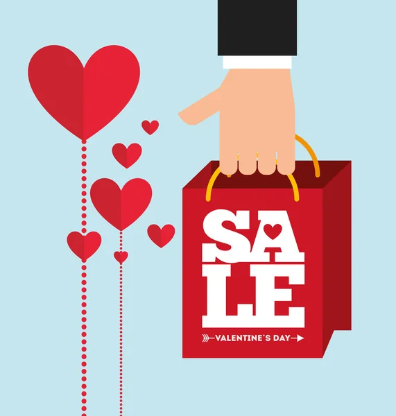 Valentines sale design — Stock Vector