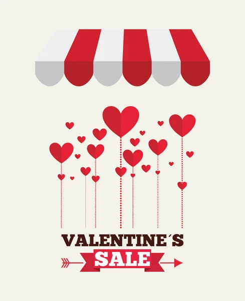 Valentines venta diseño — Vector de stock