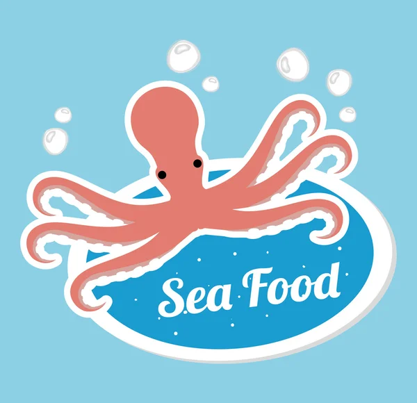 Θάλασσα τρόφιμα γαστρονομία — Διανυσματικό Αρχείο