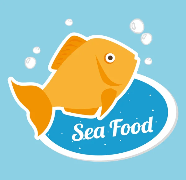 Sea food gastronomy — Stock Vector
