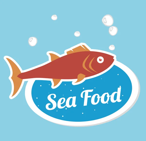 Sea food gastronomy — Stock Vector