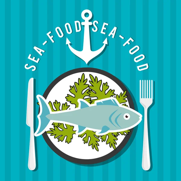 Gastronomía de mariscos — Vector de stock