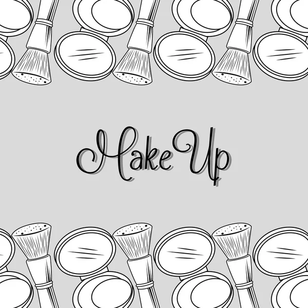 Make-up och womens kosmetika — Stock vektor