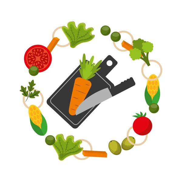 Diseño de alimentos saludables — Vector de stock