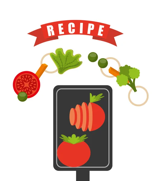 Cocina receta diseño — Archivo Imágenes Vectoriales