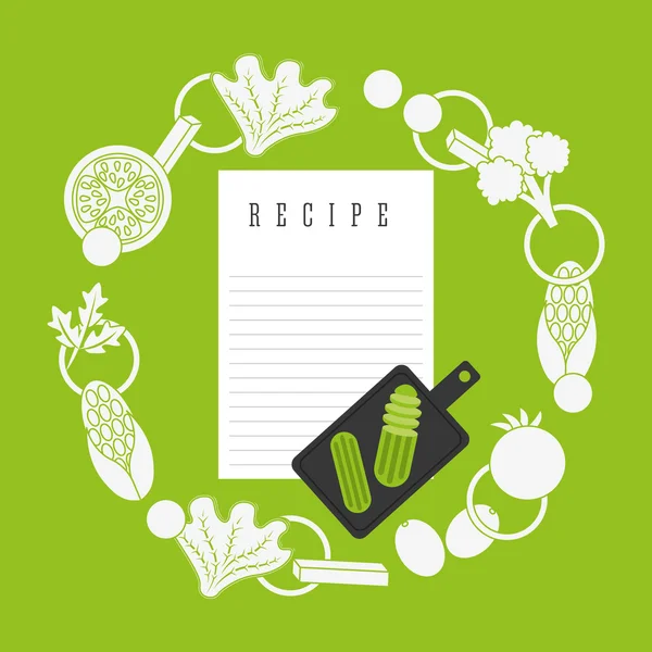 Koken recept ontwerp — Stockvector