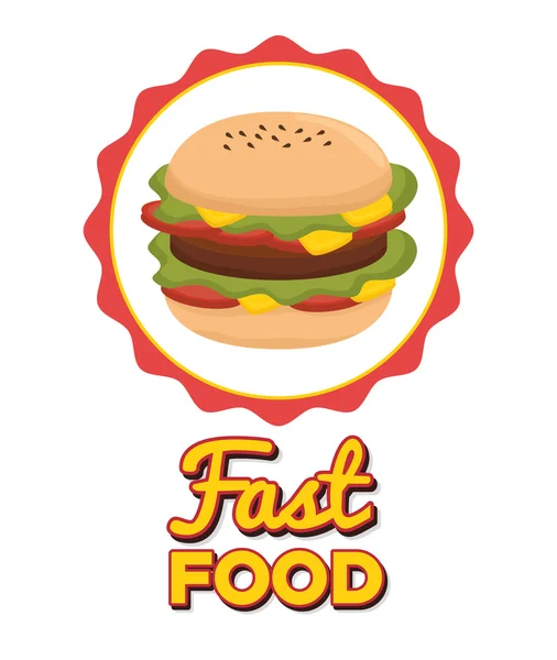 Delicious fast food — Stock Vector