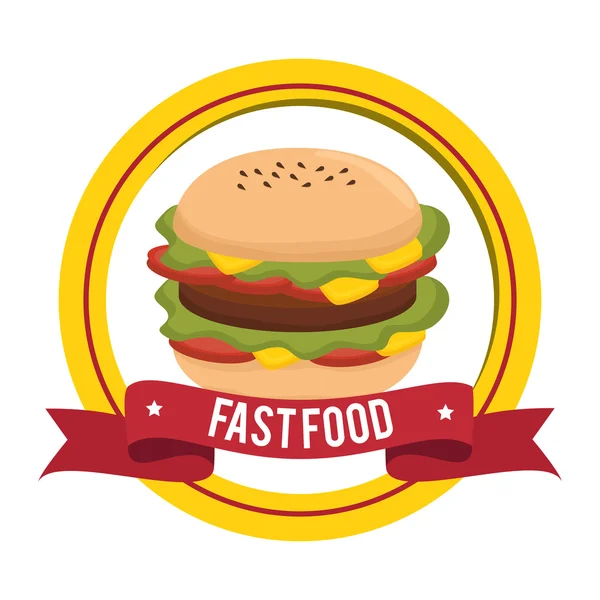 Delicioso fast food — Vetor de Stock