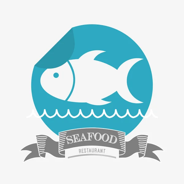 Diseño de alimentos de mar — Archivo Imágenes Vectoriales