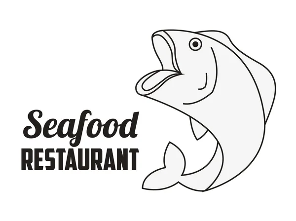 Desenho de comida do mar — Vetor de Stock