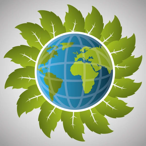 Feuilles ou feuilles vertes — Image vectorielle