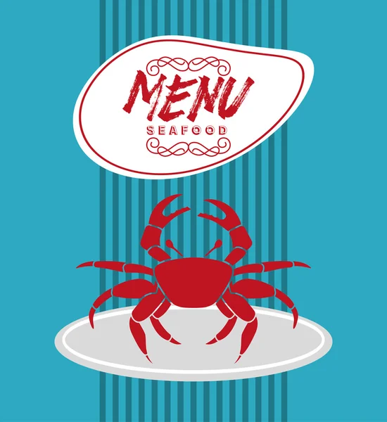 Diseño de alimentos de mar — Vector de stock