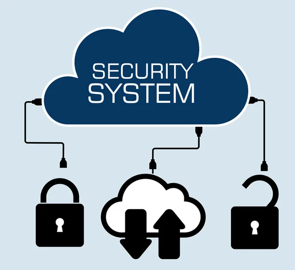 Sistema de seguridad y vigilancia — Vector de stock