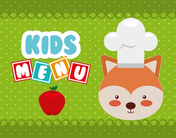 Menu enfants design — Image vectorielle