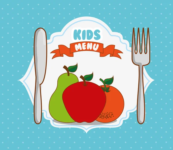 Menu enfants design — Image vectorielle