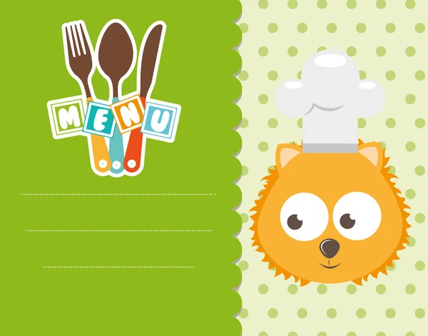 Menu enfants design — Image vectorielle