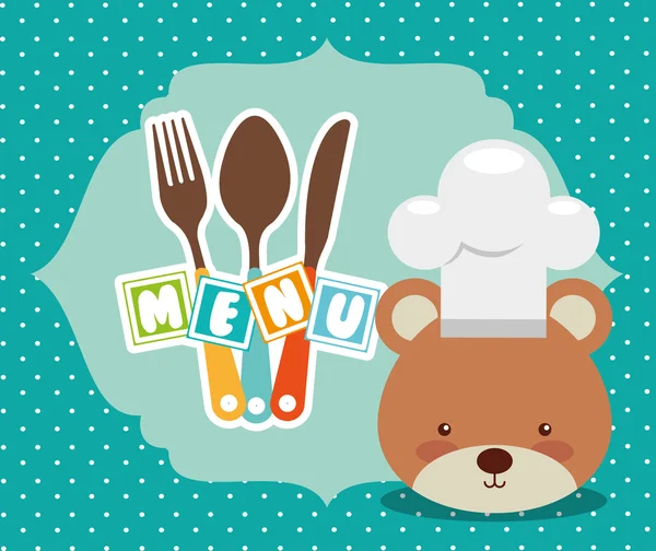 Menu enfants design — Image vectorielle