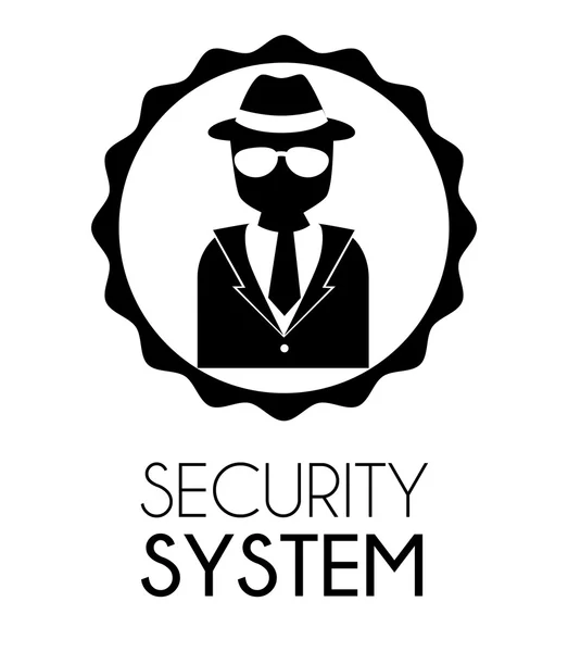 Sistema de seguridad y vigilancia — Vector de stock