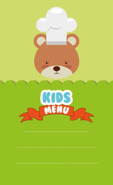 Menu enfants design — Image vectorielle