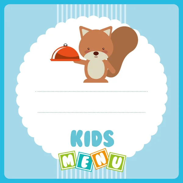 Kids menu design — Stock Vector