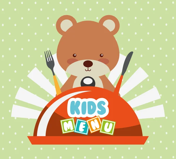 Menu enfants design — Image vectorielle