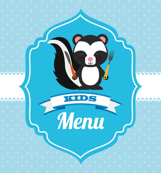 Menu enfants design — Image vectorielle