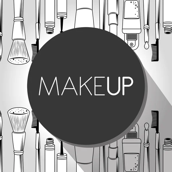 Make-up och womens kosmetika — Stock vektor