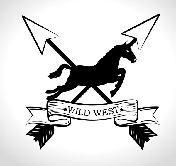 Cultura ocidental selvagem — Vetor de Stock