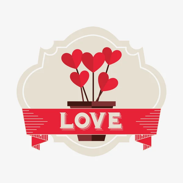 Diseño de tarjeta de amor — Vector de stock