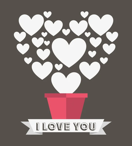 Design de cartão de amor — Vetor de Stock