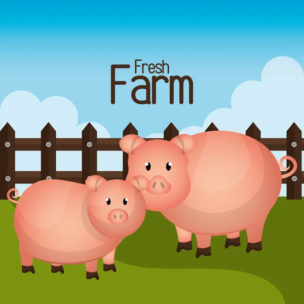 Farm fresh graphic — Stock Vector