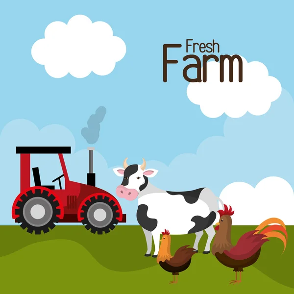 Farm fresh graphic — Stock Vector